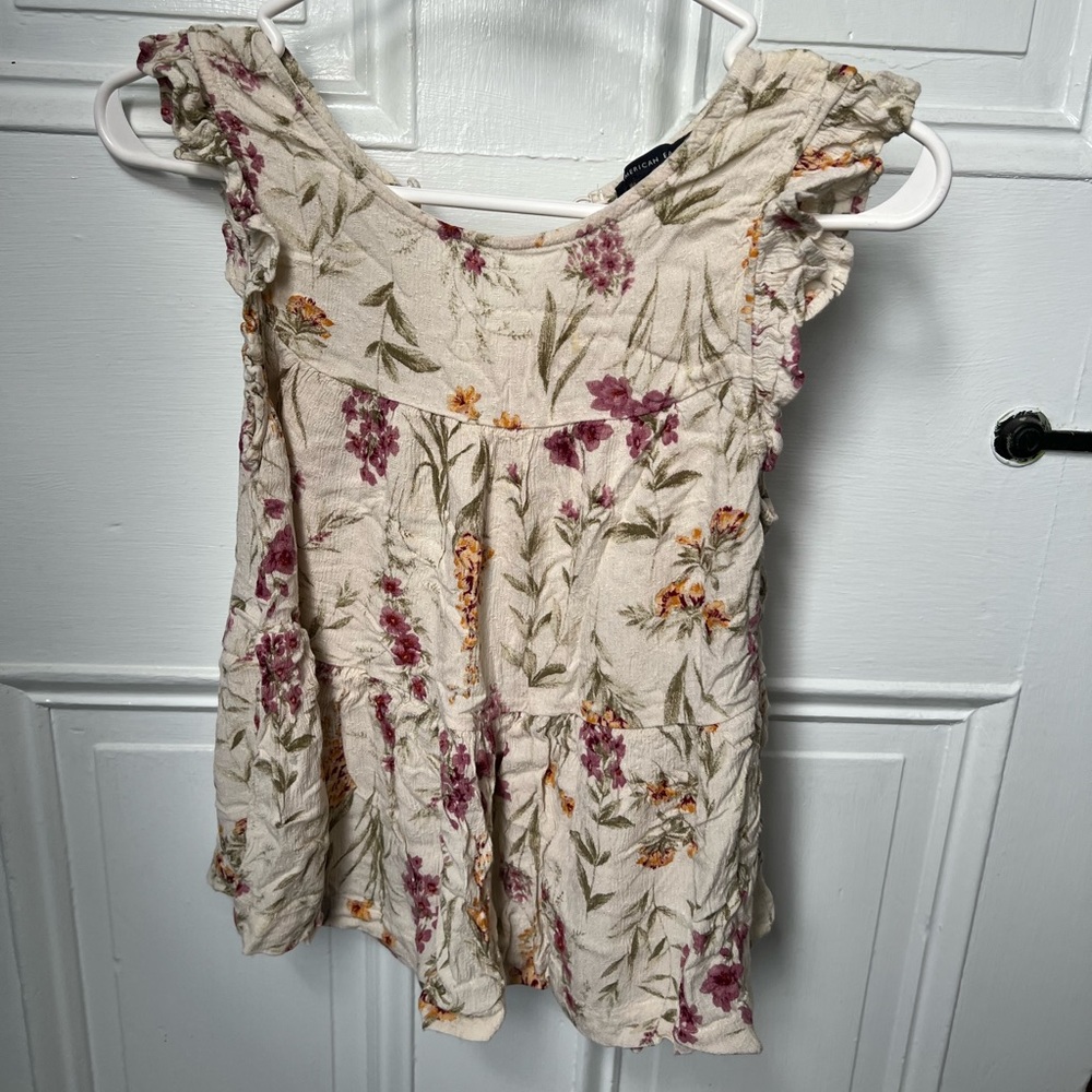 American eagle floral flowy tank top